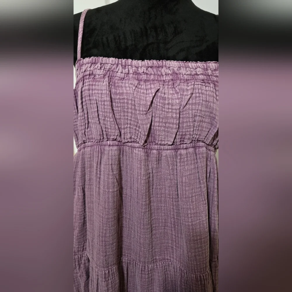 EASEL Mineral Washed Cotton Gauze  Maxi Dress #466-471 - Picture 11 of 12